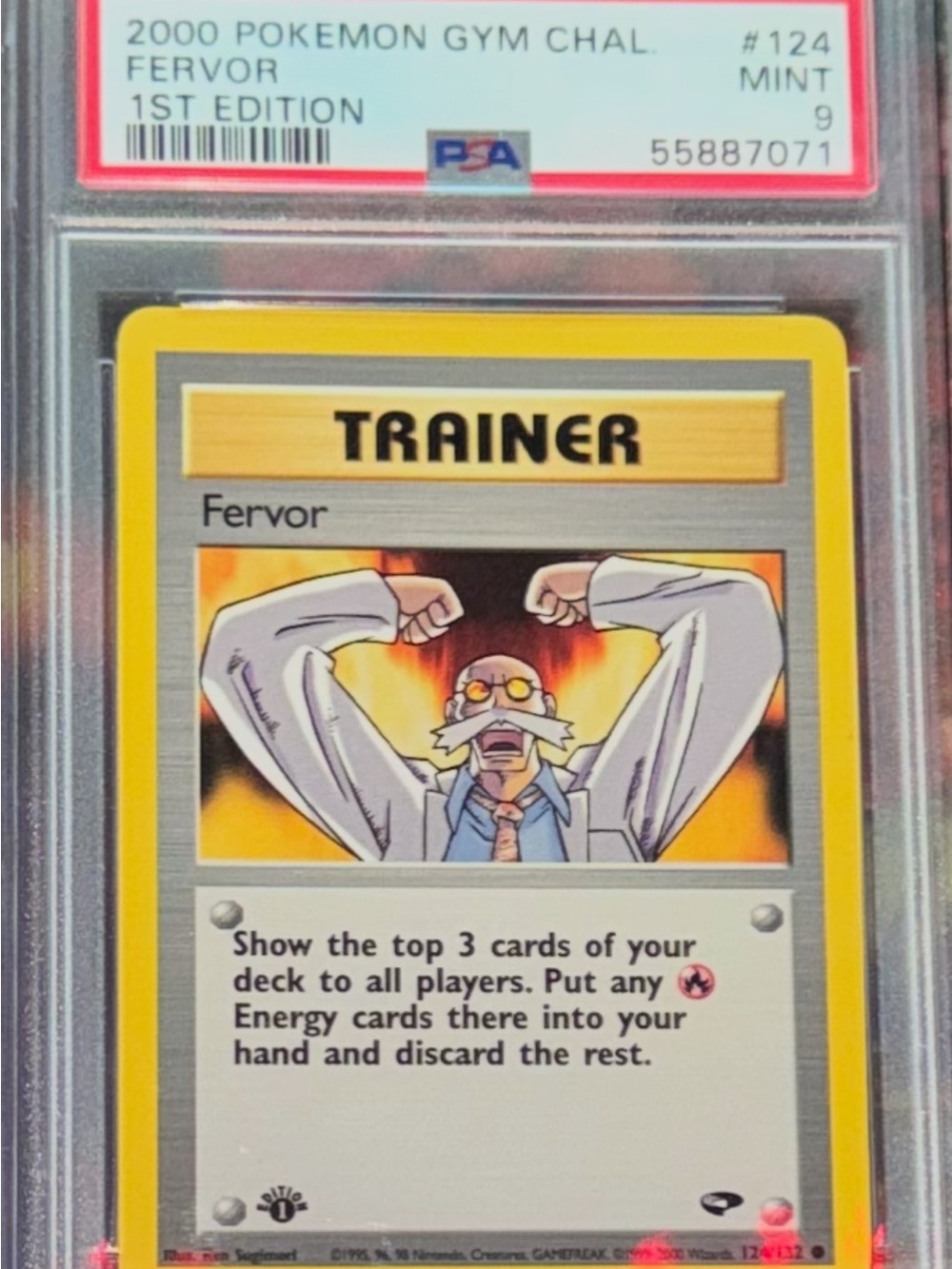 Pokemon Trainer Fervor Card with Yellow and Gray Accents
